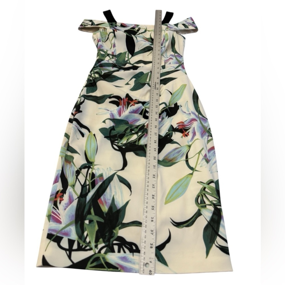 Karen Millen Lily Print Pencil Midi Dress Size 4 - Picture 11 of 13